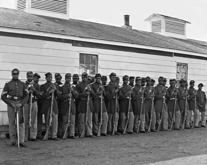 1864 Civil War Black Soldiers Troops Glossy Magnet Union Military Magnet