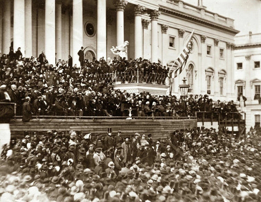 1865 Abraham Lincoln Inauguration Speech Vintage Photograph Reprint