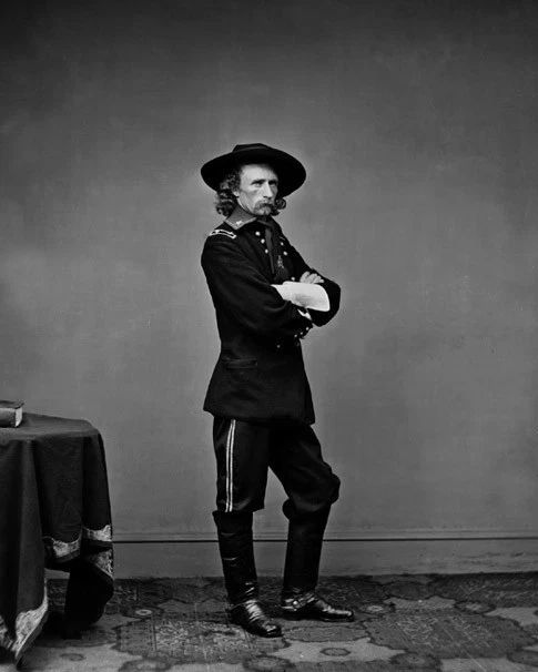 1865 Civil War General George A Custer Keychain Military Portrait Keychain