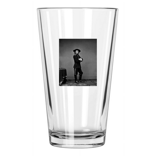 1865 Civil War General George A Custer Military Portrait Pint Beer Glass