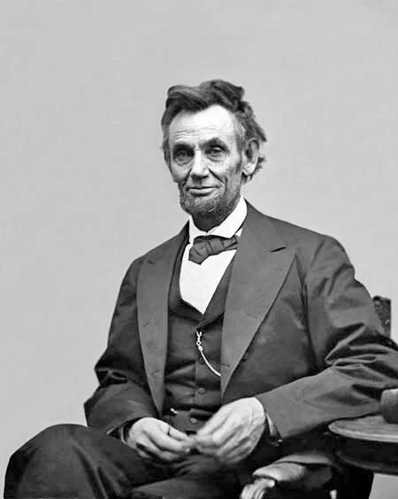 1865 Us President Abraham Lincoln Glossy Keychain Historical Print 1