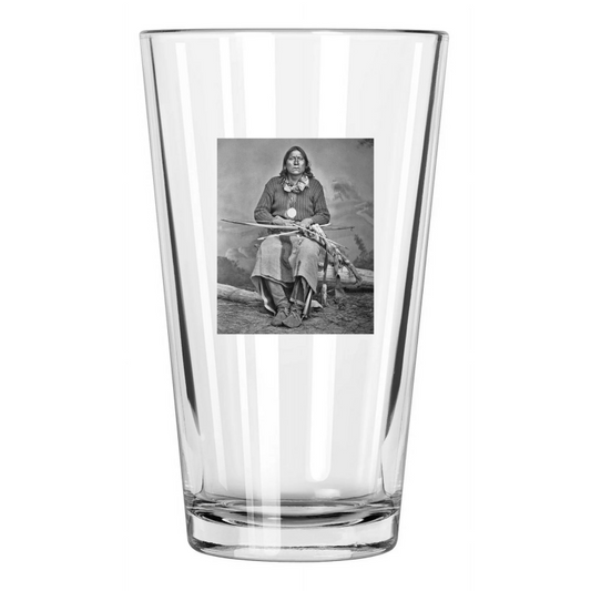 1868 Native American Indian Kiowa Chief Satanta Photo Pint Beer Drinking Glass