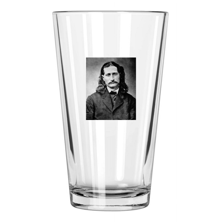1869 Old West Hero Wild Bill Hickok Photo Lawman Pint Beer Drinking Glass