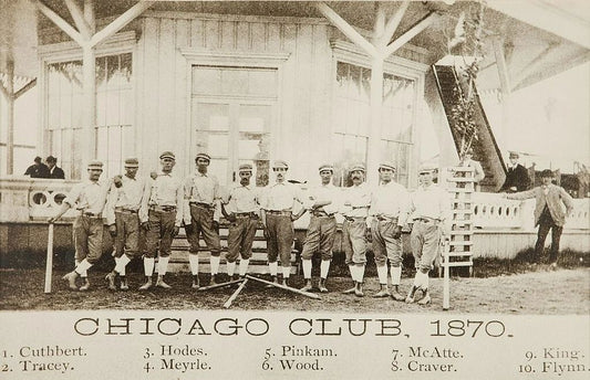 1870 Chicago White Stockings Team Keychain Baseball Picture Mlb