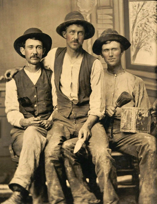 1870 Painters With Brushes & Paint Old Vintage Keychain Reprint