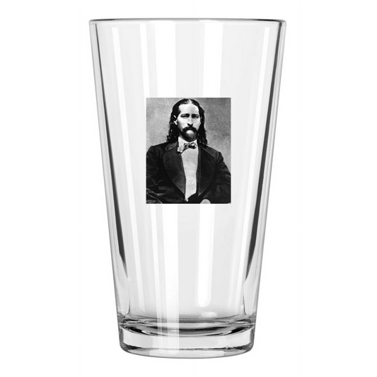 1871 Old West Hero Wild Bill Hickok Photo Lawman Pint Beer Drinking Glass