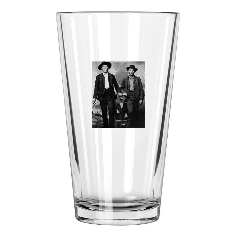 1875 Brothers Cole And Bob Younger Old West Portrait James Gang Pint Beer Glass