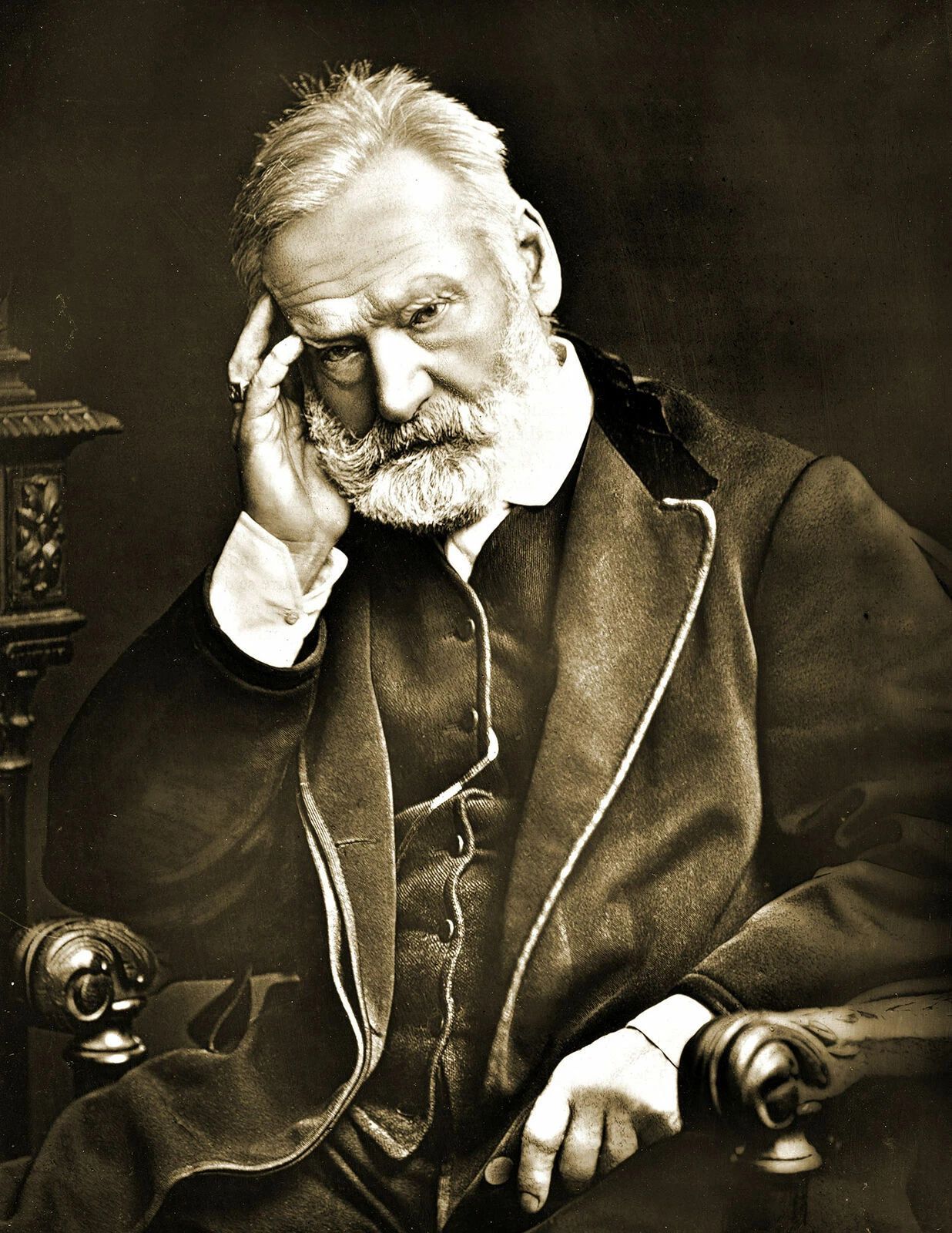 1876 1884 French Writer Victor Hugo Old Magnet Picture Reprint