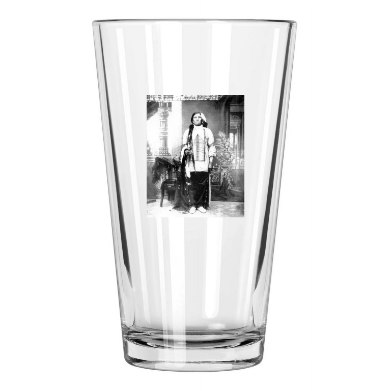 1877 Crazy Horse Native American Battle Of Little Big Horn Pint Beer Glass