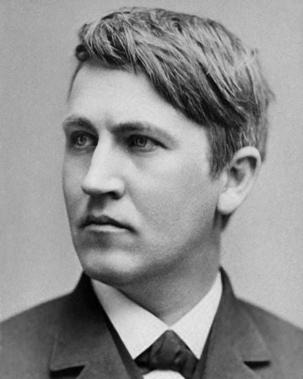 1878 Inventor Scientist Thomas Edison Glossy Magnet Magnet Portrait