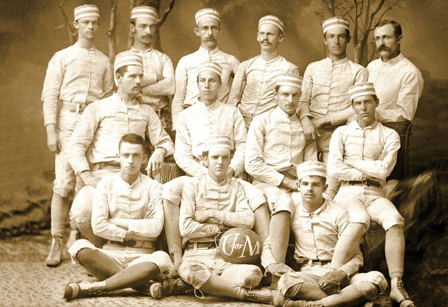 1879 University Of Michigan Football Team Old Vintage Photo Reprint