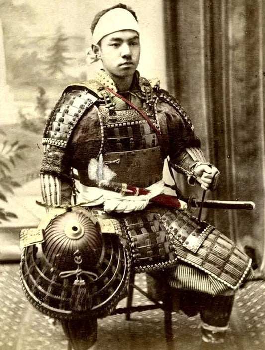 1880S Japanese Samurai Warrior In Full Armor Historic 300 Piece Jigsaw Puzzle