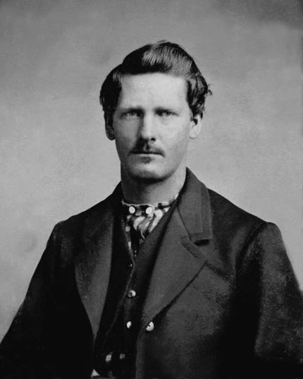1881 Gunfighter At Ok Corral Wyatt Earp Vintage Photo Old West Portrait