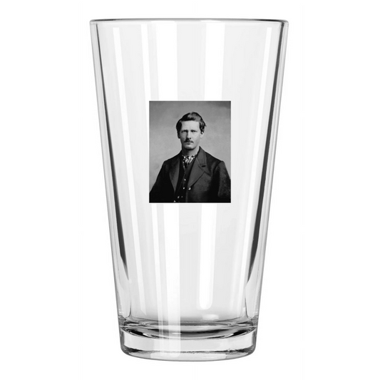 1881 Gunfighter At Ok Corral Wyatt Earp Vintage Old West Portrait Pint Glass