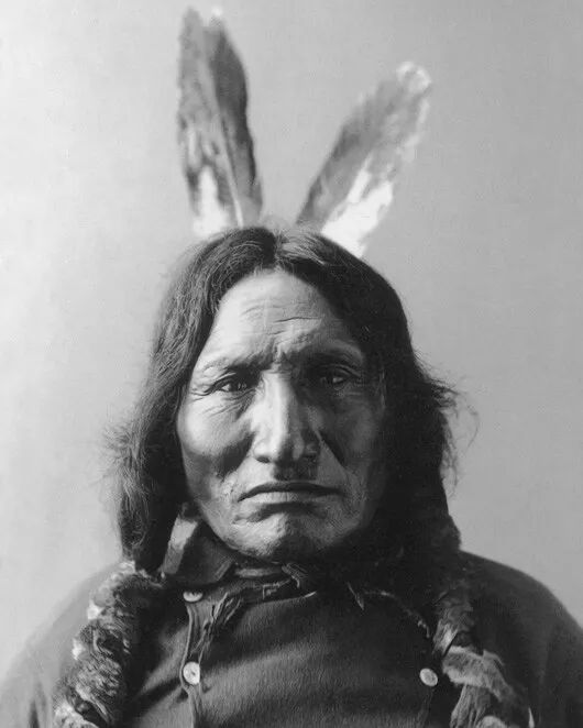 1883 Native American Indian Chief Red Horse Glossy Magnet Sioux Magnet