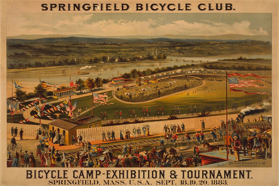 1883 Springfield Bicycle Club Tournament Vintage Cycling Magnet