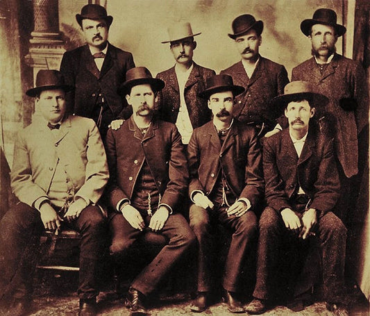 1883 Wyatt Earp Bat Masterson & The Dodge City Peace Commision Picture Keychain