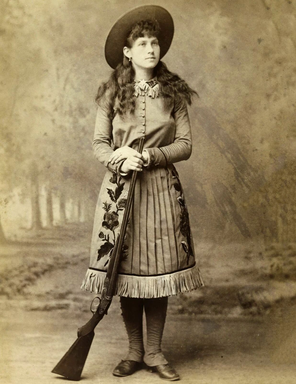 1885 Annie Oakley Vintage Old Magnet Picture Retro Historical Reprint