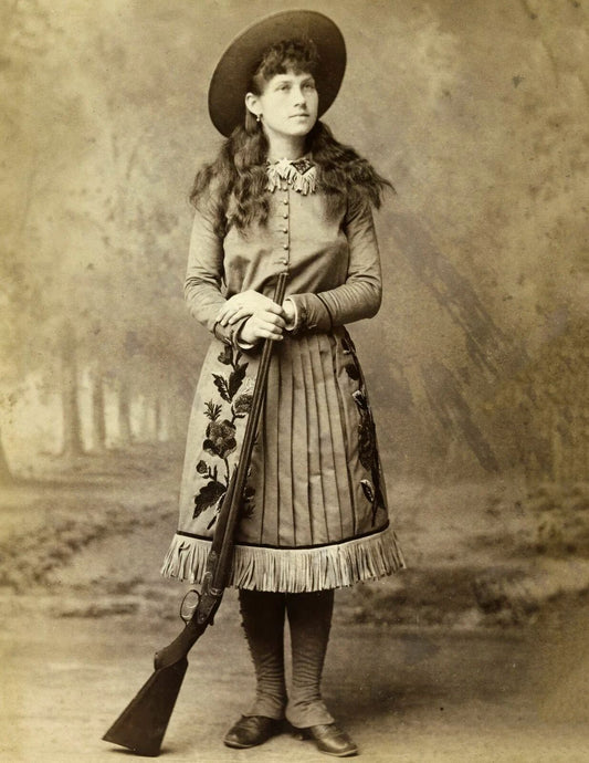 1885 Annie Oakley Vintage Old Keychain Picture Retro Historical Reprint