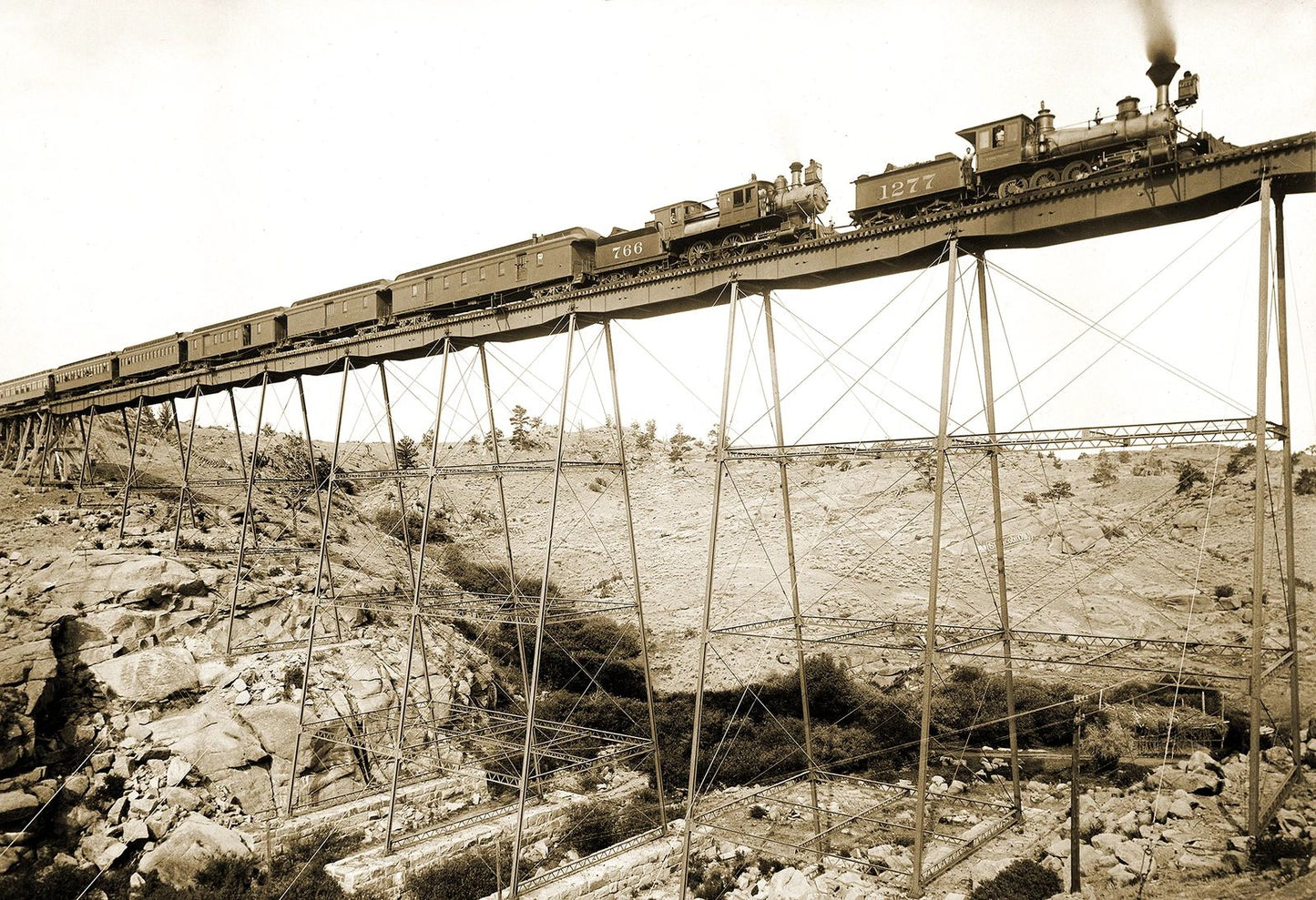 1885 Dale Creek Bridge Sherman Wyoming Old Magnet Reprint