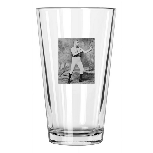 1885 John L Sullivan Boxing Heavyweight Famous Boxer Pint Beer Drinking Glass