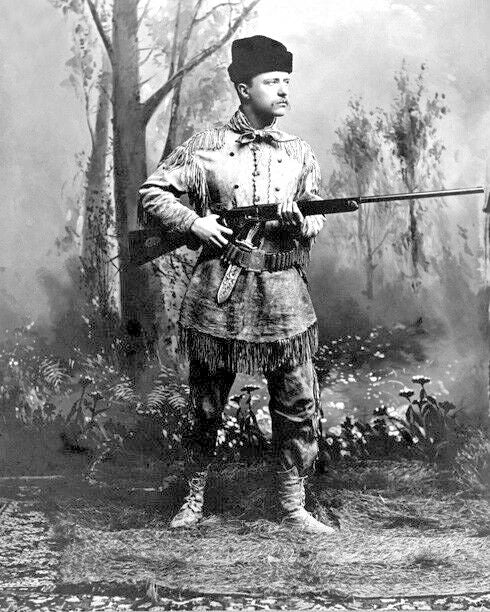 1885 Theodore 'Teddy' Roosevelt Glossy Photo Studio Print Hunting Poster
