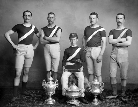 1885 Winning Oarsmen At Waterford Boat Club Old Vintage Keychain Reprint