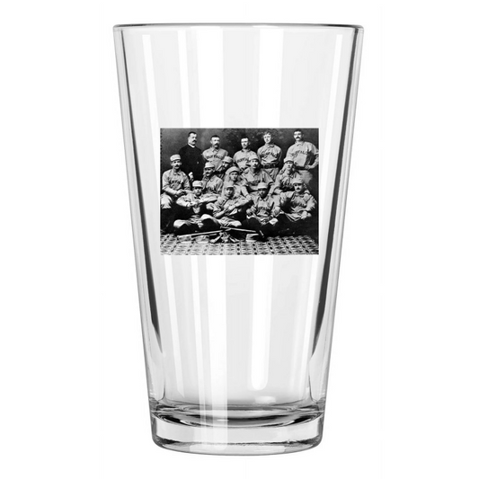 1887 Buffalo Bison Frank Grant Photo Baseball Hof 06 Pint Beer Drinking Glass