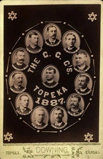 1887 Topeka Golden Giants Magnet Baseball Picture Western League Kansas