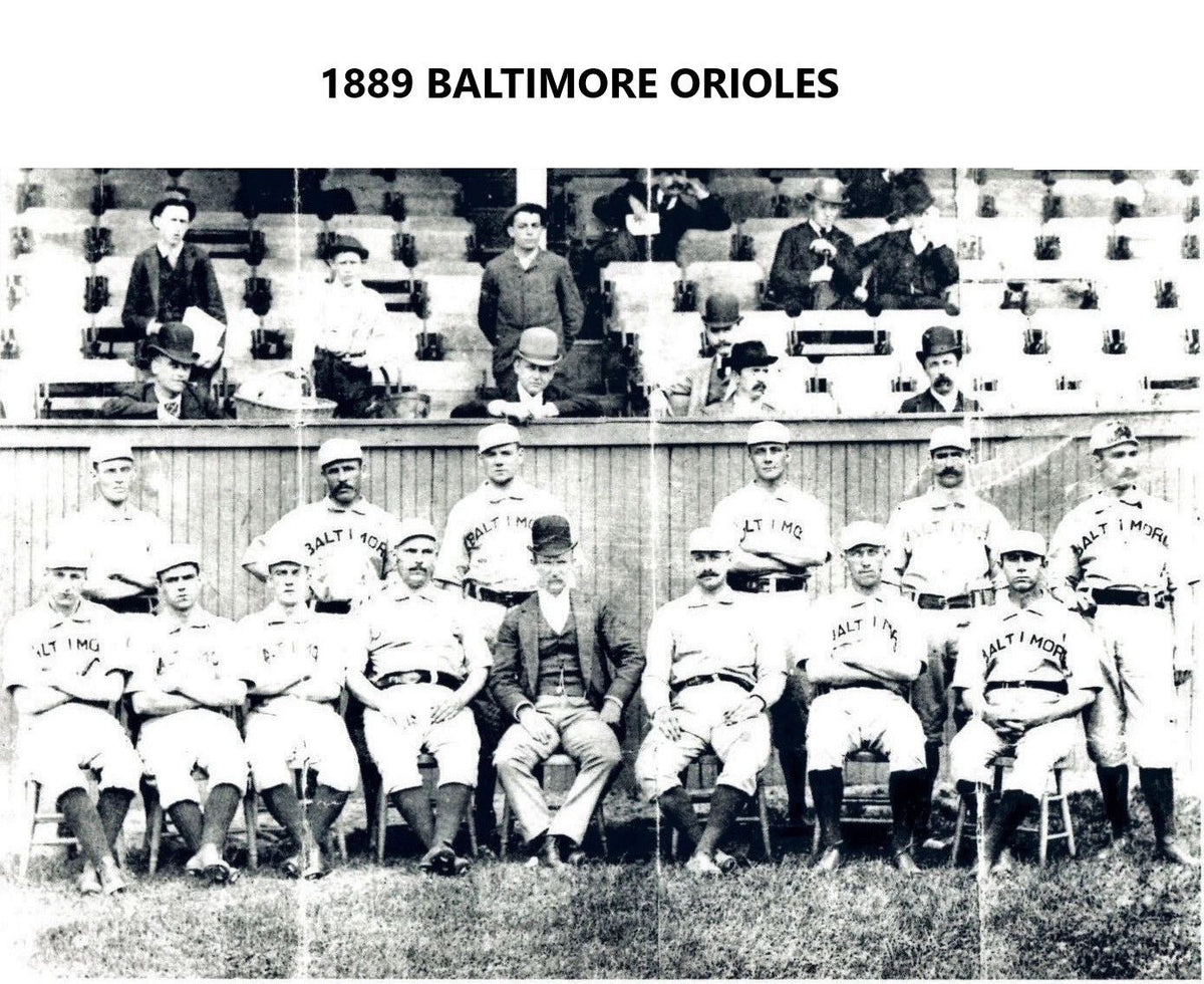 1889 Baltimore Orioles Team Keychain Baseball Mlb Picture O'S