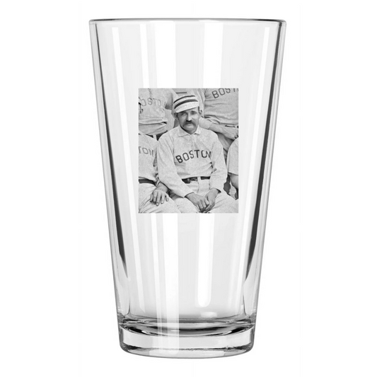 1889 Boston Red Stockings Charles 'Old Hoss' Radbourn Pint Beer Drinking Glass