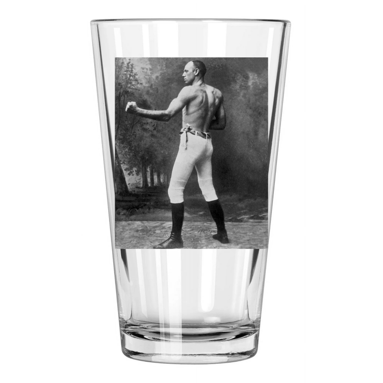 1891 Boxing Champion Bob Fitzsimmons Photo Boxer 2 Pint Beer Drinking Glass