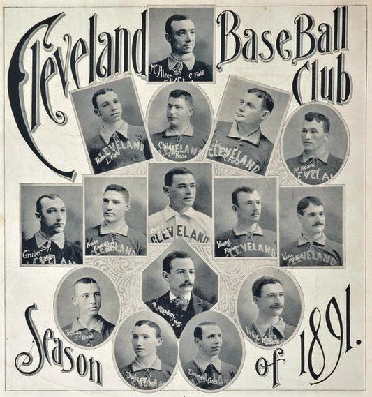 1891 Cleveland Spiders Team Magnet Baseball Picture Mlb Wide Border