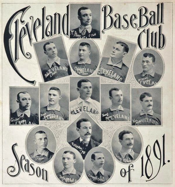 1891 Cleveland Spiders Team Photo Baseball Picture Mlb Wide Border