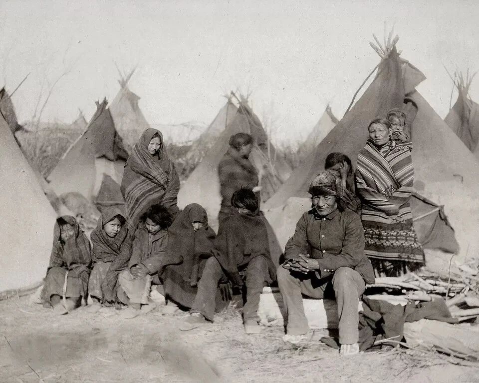 1891 Native American Survivors Of Wounded Knee Massacre Picture Magnet
