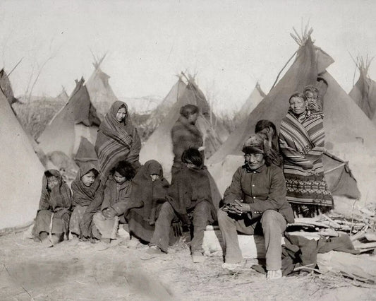 1891 Native American Survivors Of Wounded Knee Massacre Picture Magnet
