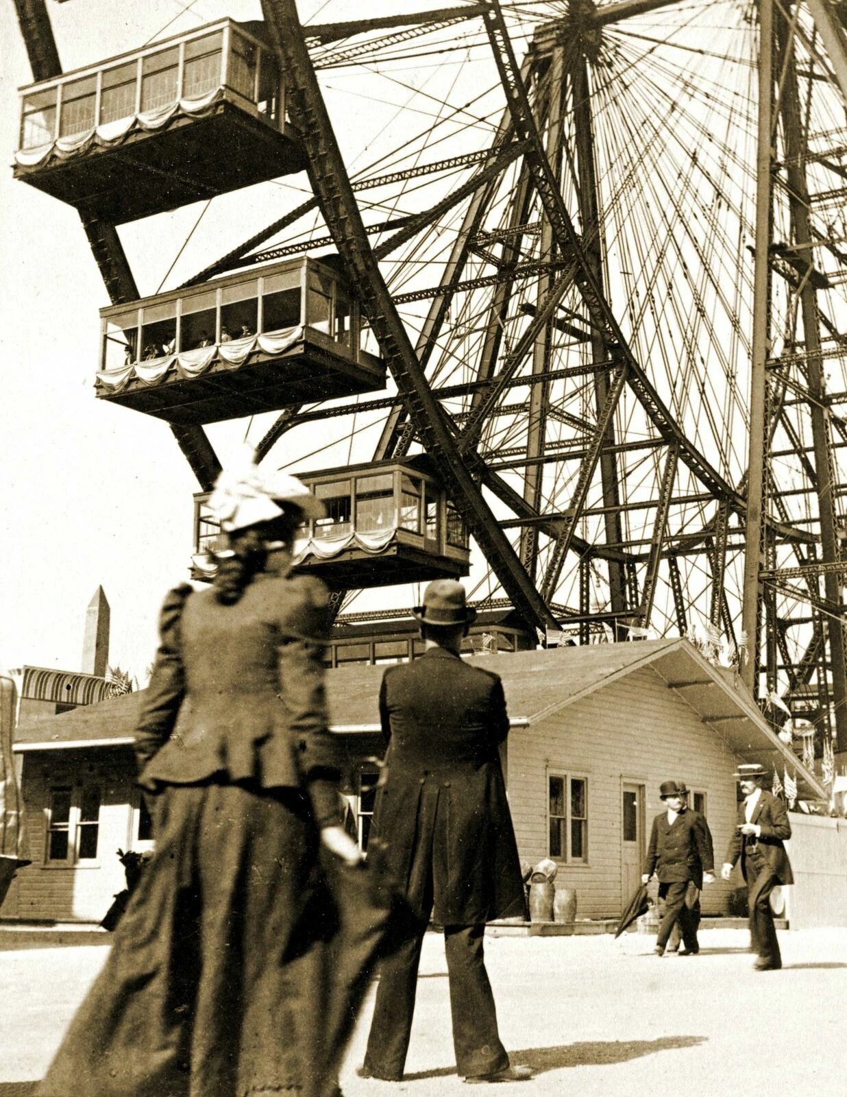 1892 Big Ferris Wheel World'S Fair Chicago Il Old Magnet Reprint