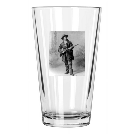1895 Martha Calamity Jane Photo Vintage Wild West Pint Beer Drinking Glass