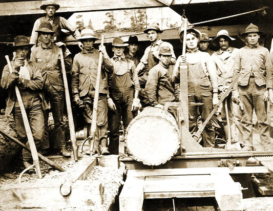 1895 Sawmill And Crew Latah County Idaho Old Magnet Historic Reprint