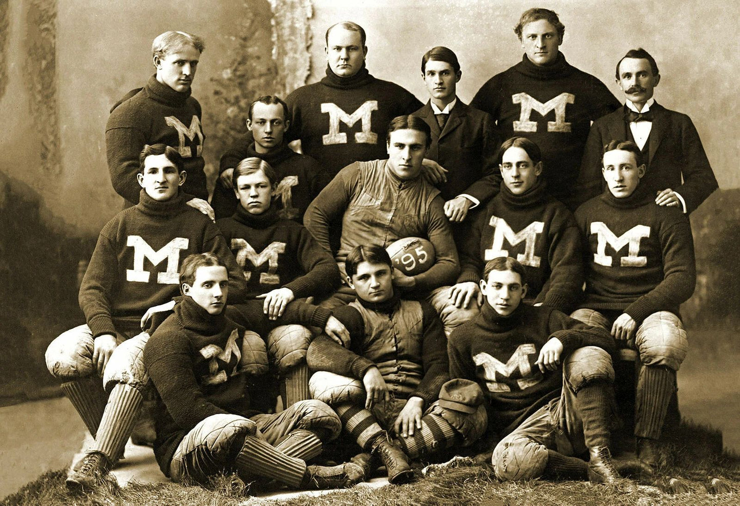 1895 University Of Michigan Football Team Vintage Old 300 Piece Jigsaw Puzzle
