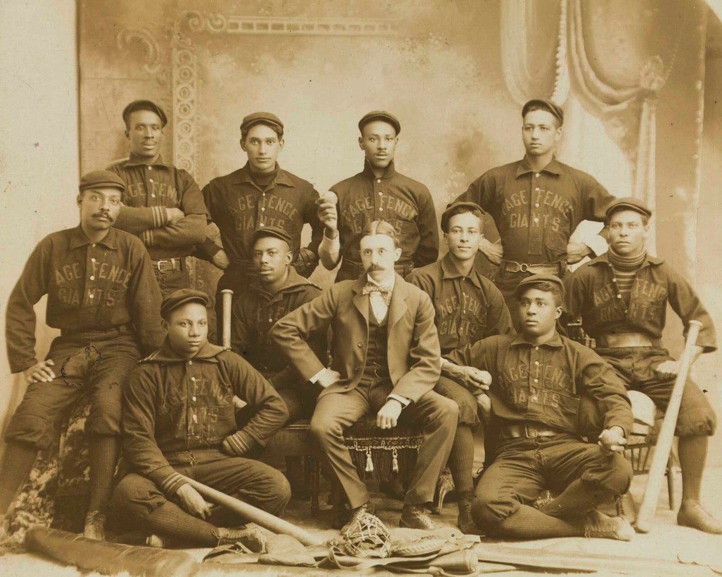 1896 Page Fence Giants Team Magnet Baseball Picture Negro League