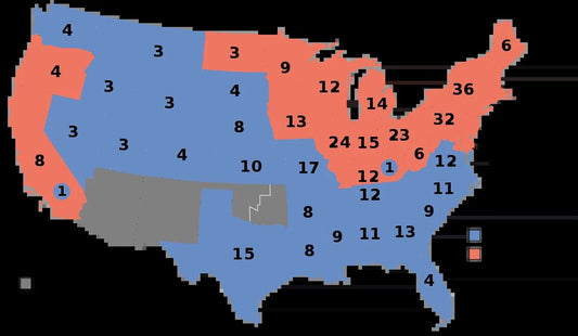 1896 Us President Election Electoral College Map Keychain Picture Keychain Print
