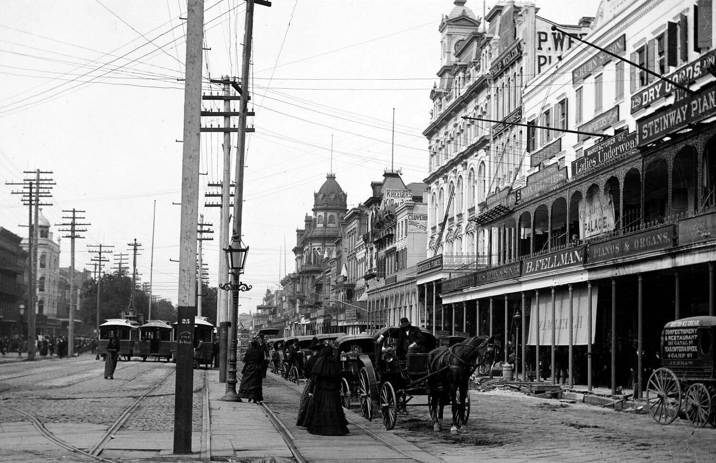 1897 Canal Street New Orleans Louisiana Old Vintage Photo Reprint