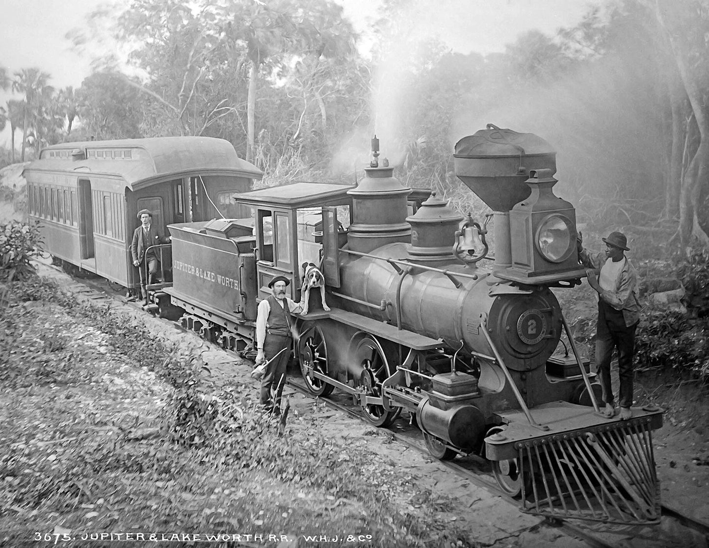 1897 Jupiter & Lake Worth Railroad Fl Vintage Old Keychain Reprint