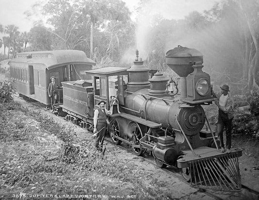 1897 Jupiter & Lake Worth Railroad Fl Vintage Old Keychain Reprint