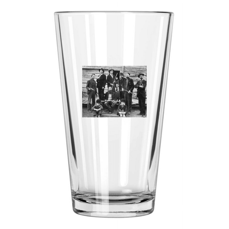 1897 Men Of The Hatfields Family Old West Portrait Mccoys Pint Beer Glass