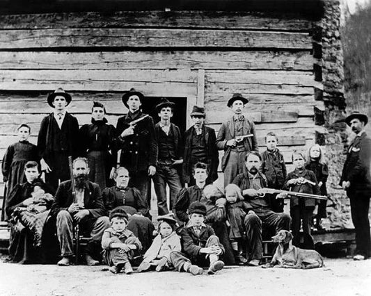 1897 West Virginia Hatfields Family Glossy Keychain Old West Portrait Mccoys
