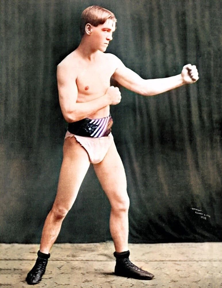 1898 Boxer Terry Mcgovern Retro Fighter Mma Colorized 300 Piece Jigsaw Puzzle