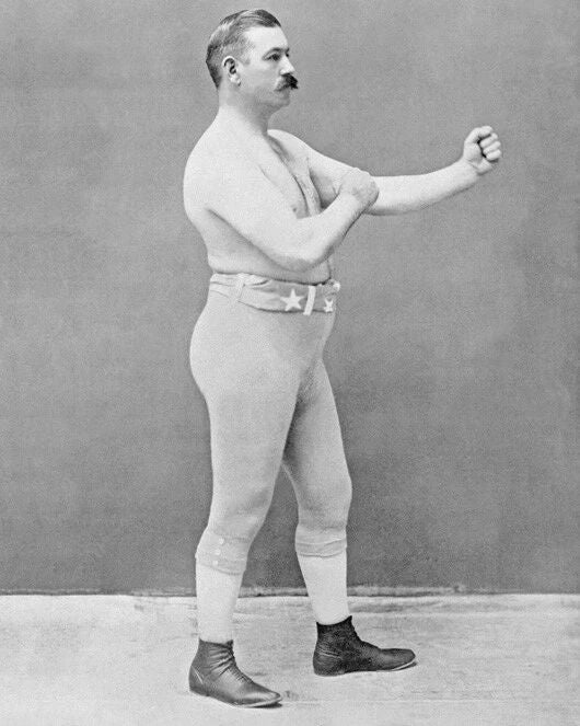 1898 Boxing Heavyweight John L Sullivan Glossy Keychain Boxing Print Portrait