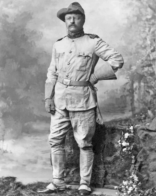 1898 Colonel Theodore 'Teddy' Roosevelt Glossy Keychain 'Rough Rider' Print 1